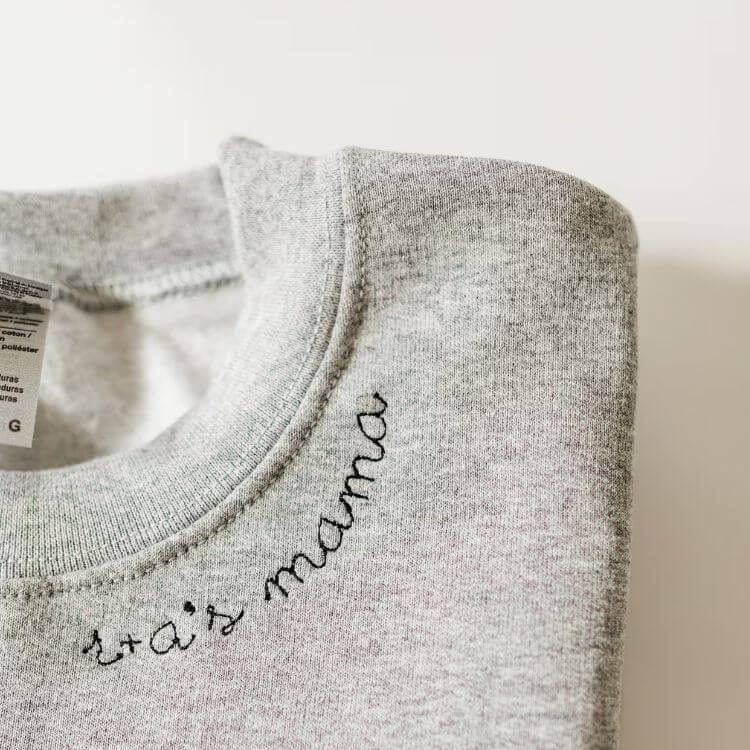 Custom Embroidered Mama Sweatshirt