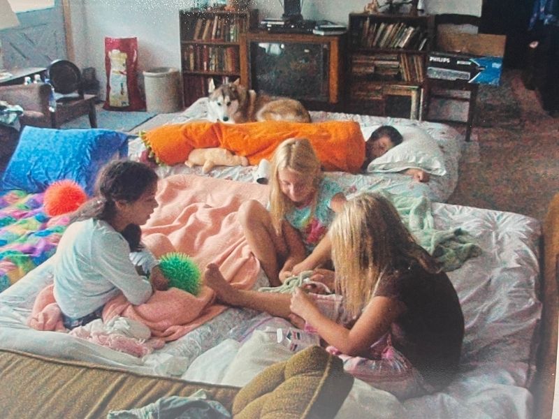 tweens at a sleepover