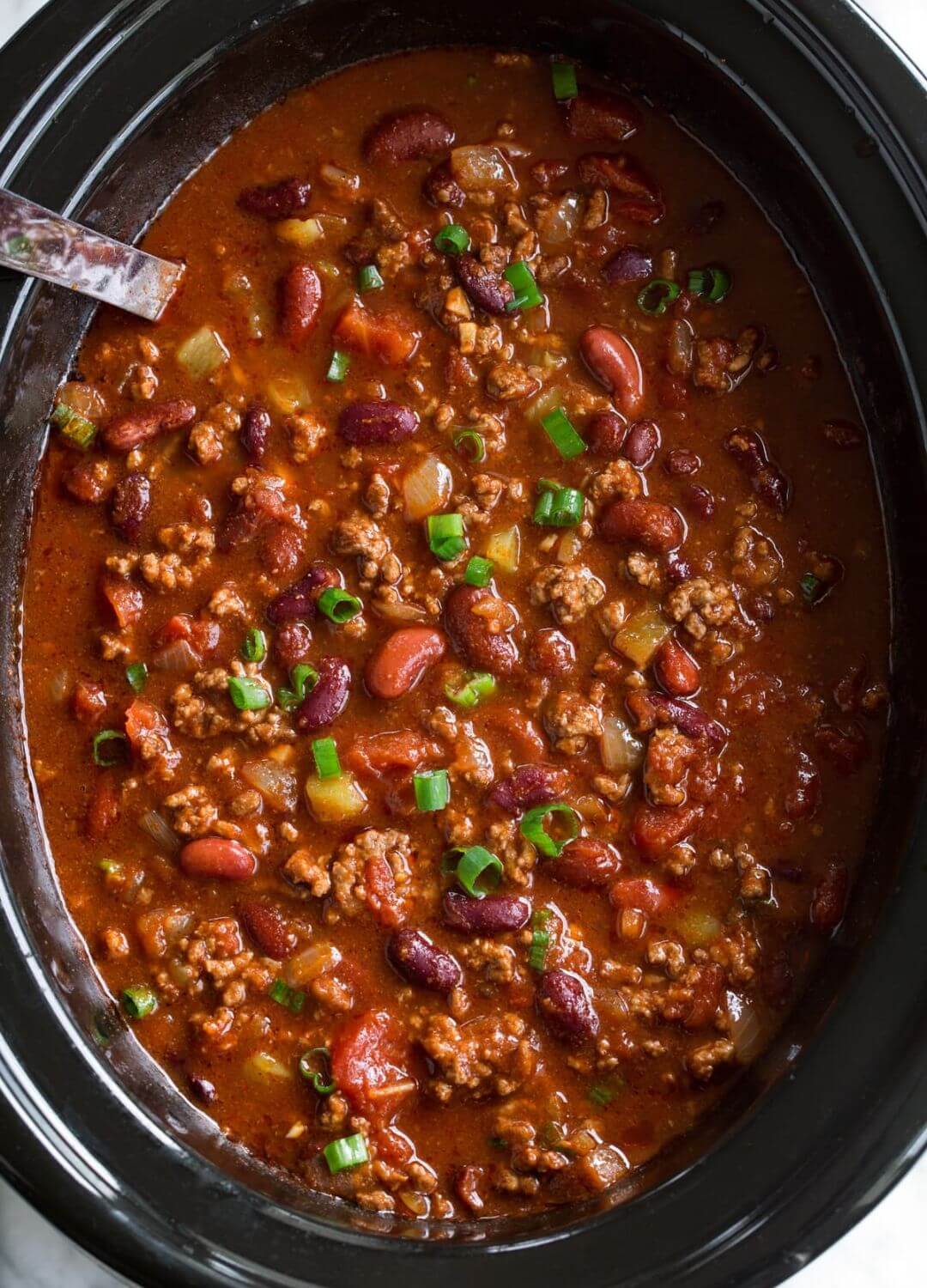 slow cooker chili ground beef dinner ideas