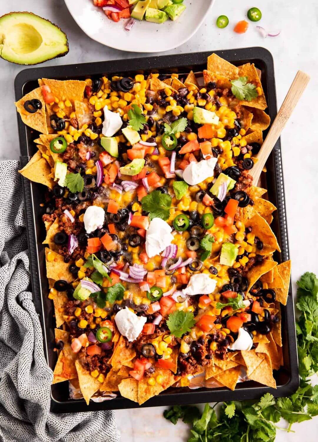 sheet pan nachos ground beef dinner ideas