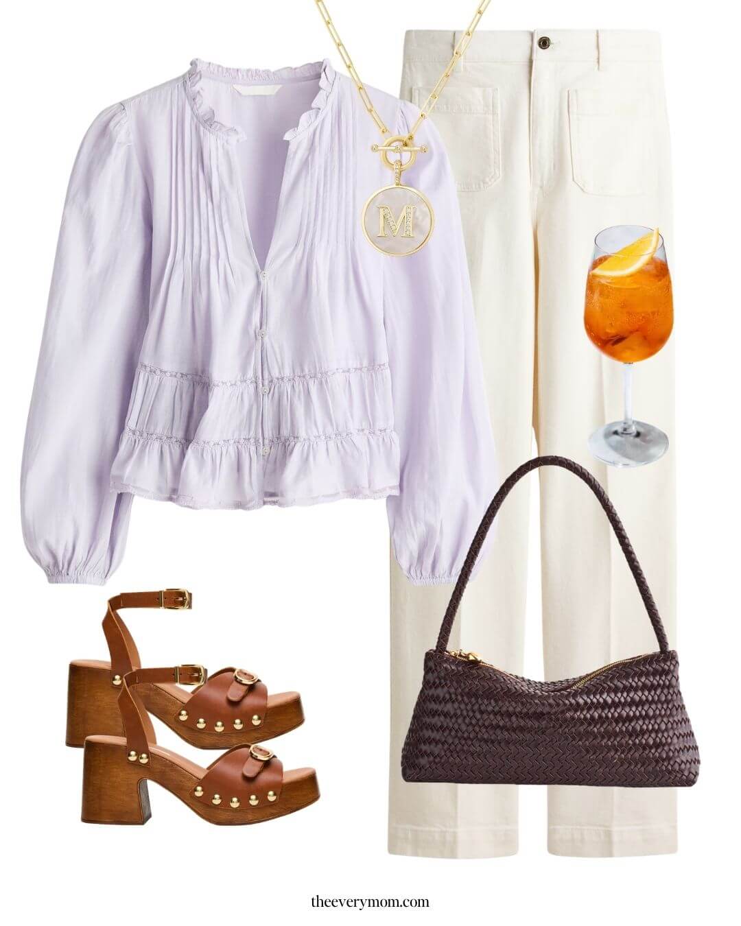 A mother's day outfit idea with white jeans 