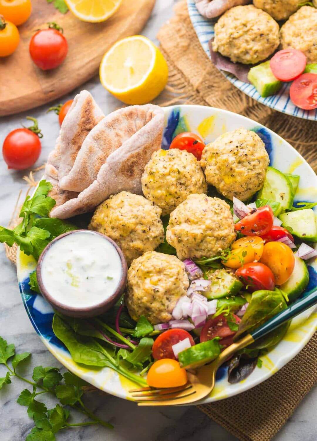 greek chicken meatballs