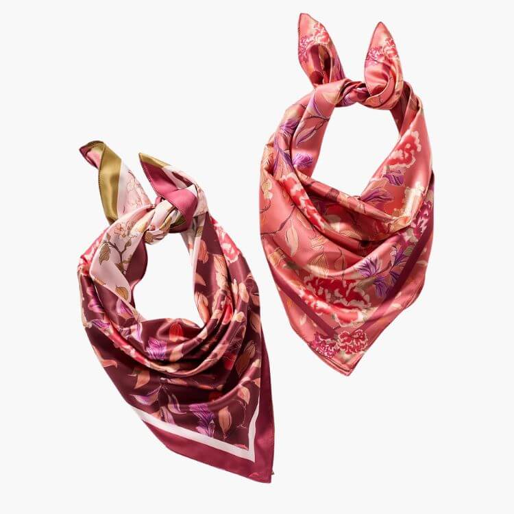 Silky Printed Hair Scarves