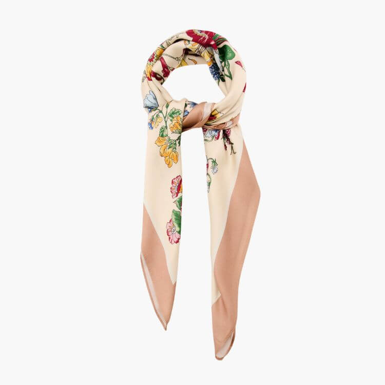 Floral Satin Scarf