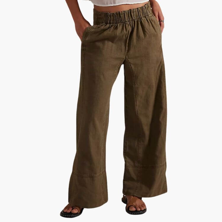 Linen Pull-On Pants