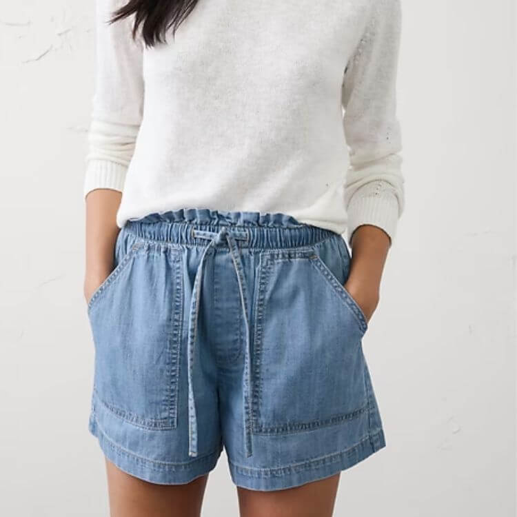 Mid-Rise Summerweight Denim Pull-On Short