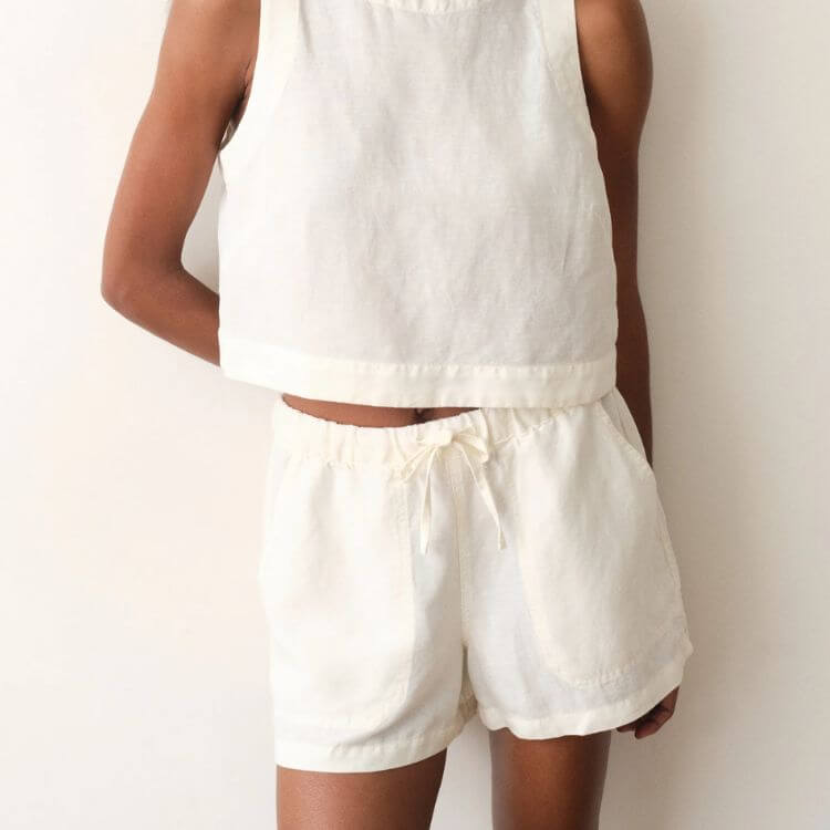 Linen Drawstring Short