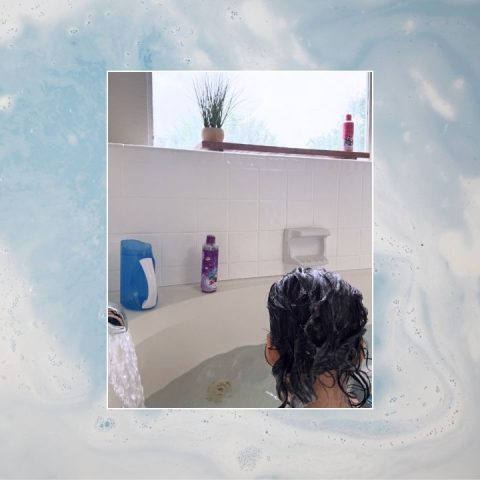 child's farm bath