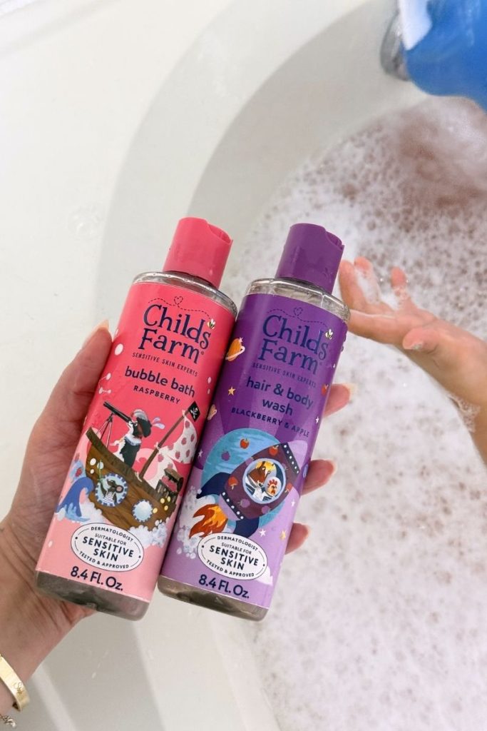 child's farm bath