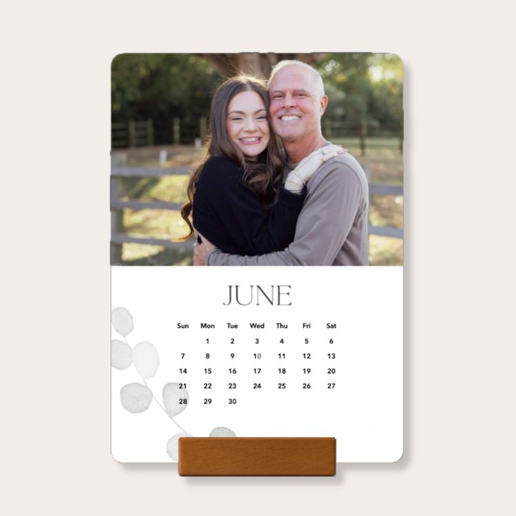 Wood Block Photo Calendar
