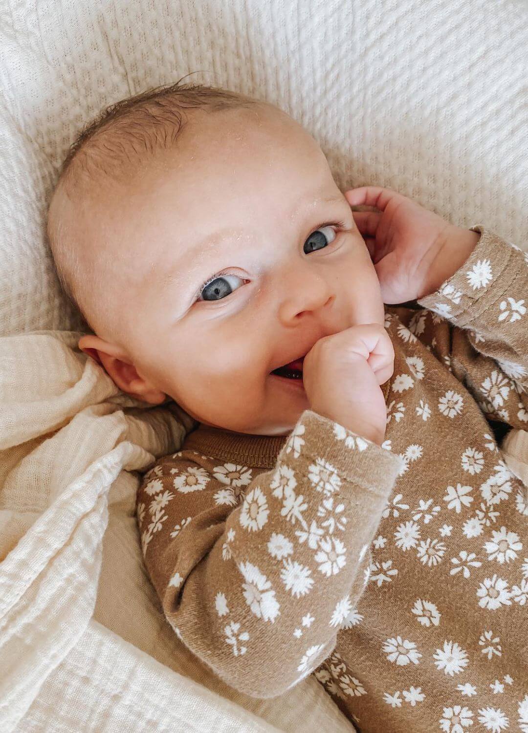 baby girl smiling
