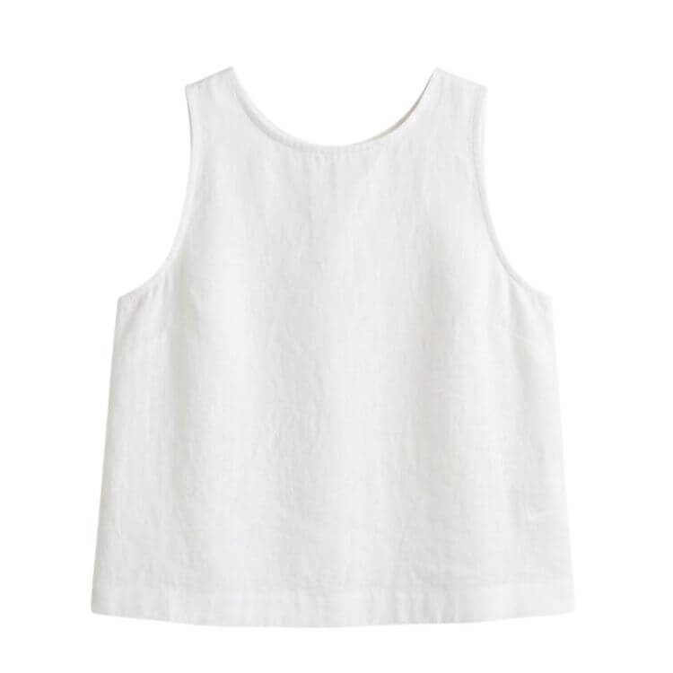 white linen top