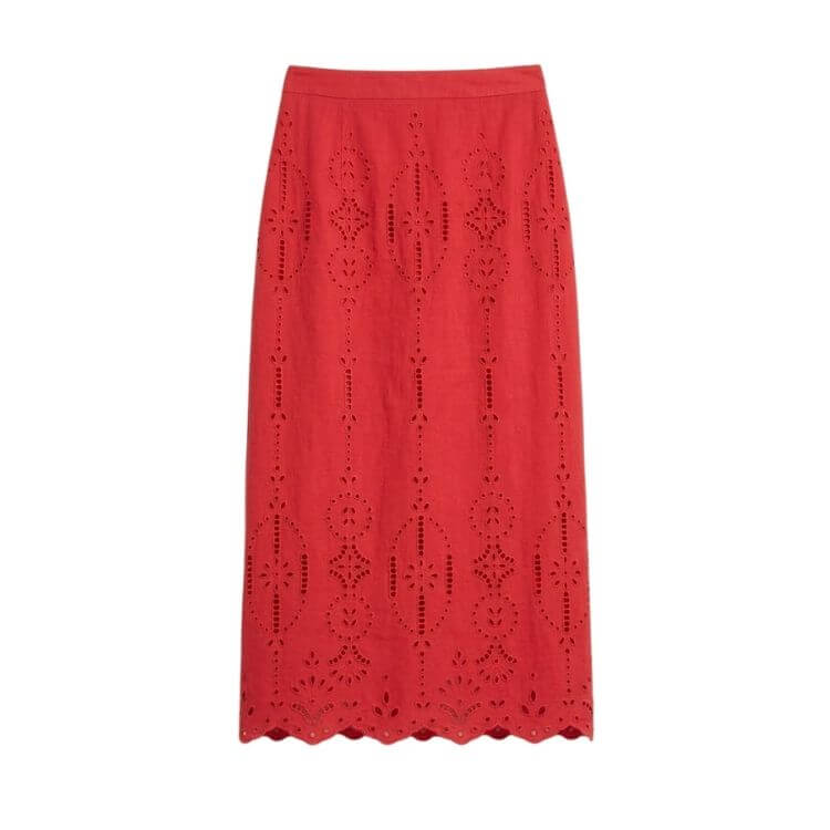 linen maxi skirt