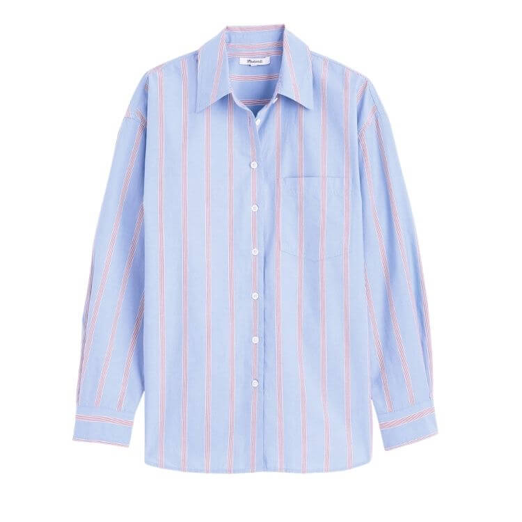striped button down