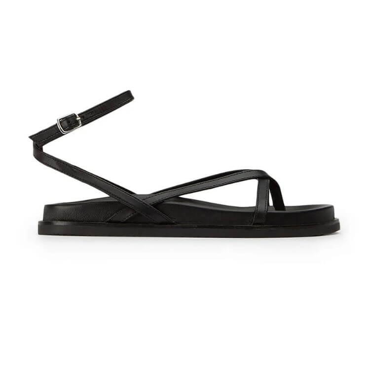 black sandals