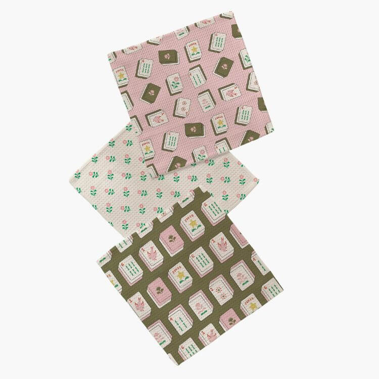 Flower Tiles Dishcloth Set