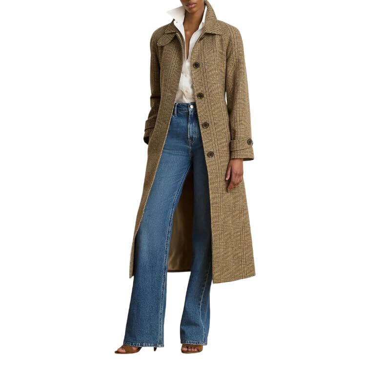 Wool Blend Trench Coat