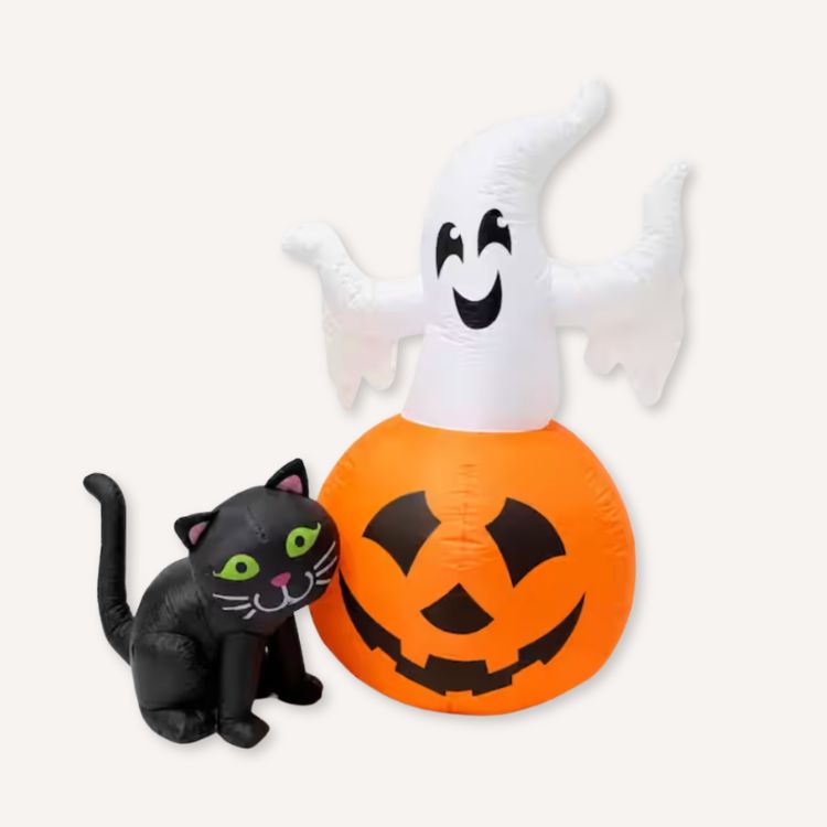 5-Foot Ghost and Cat Inflatable