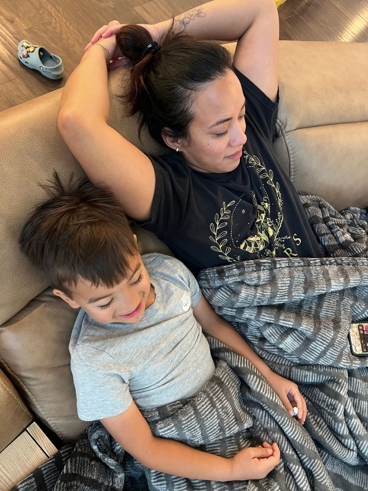 aunt with nephew