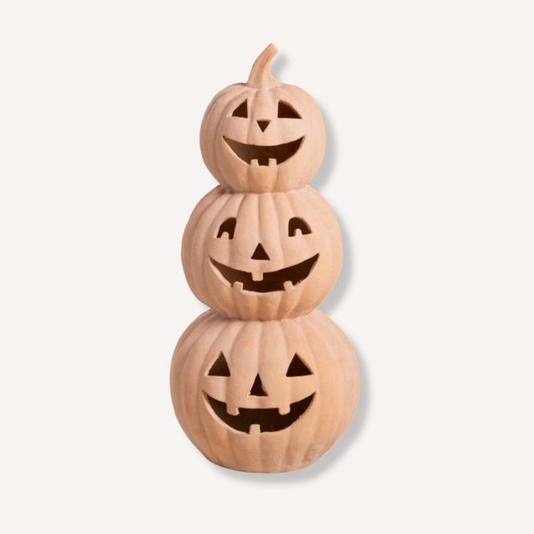 36" Triple Stacked Jack-'o-Lanterns