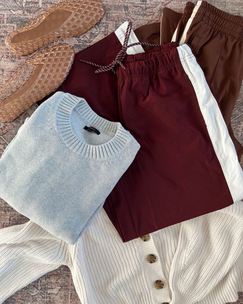 fall clothes and track pants