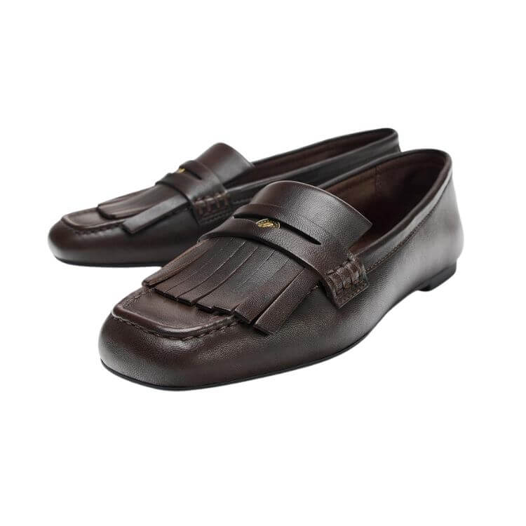 Fringe Leather Loafers