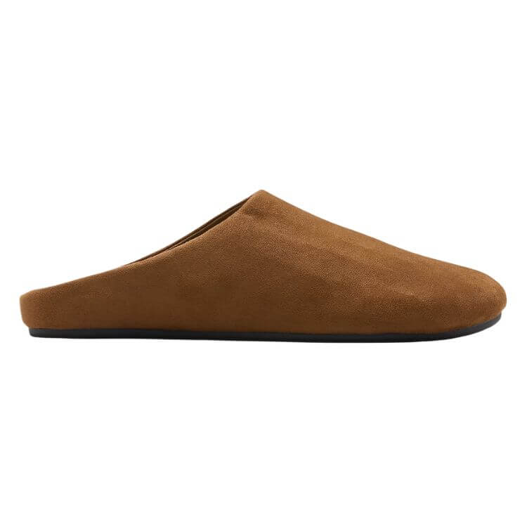 Vegan Suede Studded Clog Mule