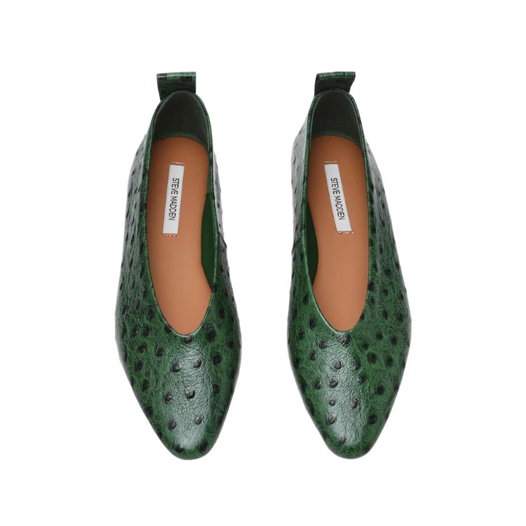 Swanky Ostrich Green Leather