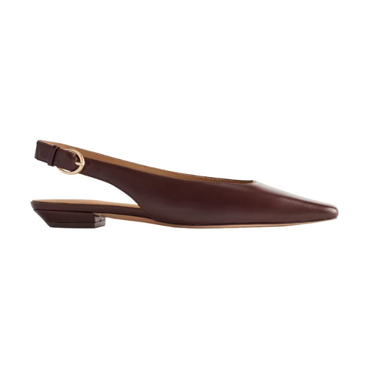 Italian Leather Slingback Flat