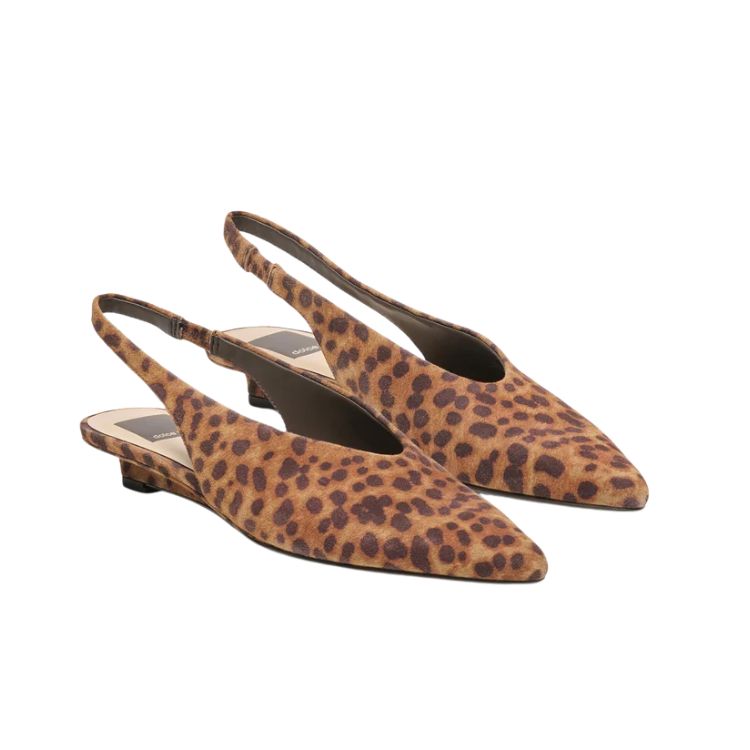 Leeroy Flats Dk Leopard Printed Suede