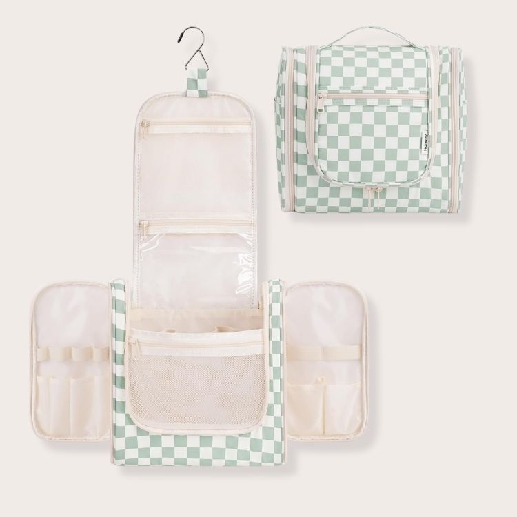 Striped Hanging Toiletry Bag