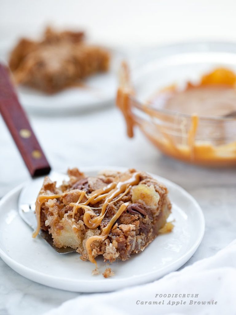 apple recipes caramel apple brownie