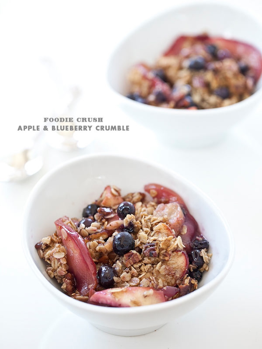 apple recipes apple and blueberry crumble