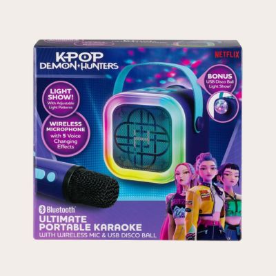 <em>KPop Demon Hunters</em> Bluetooth Mini Karaoke with Wireless Mic
