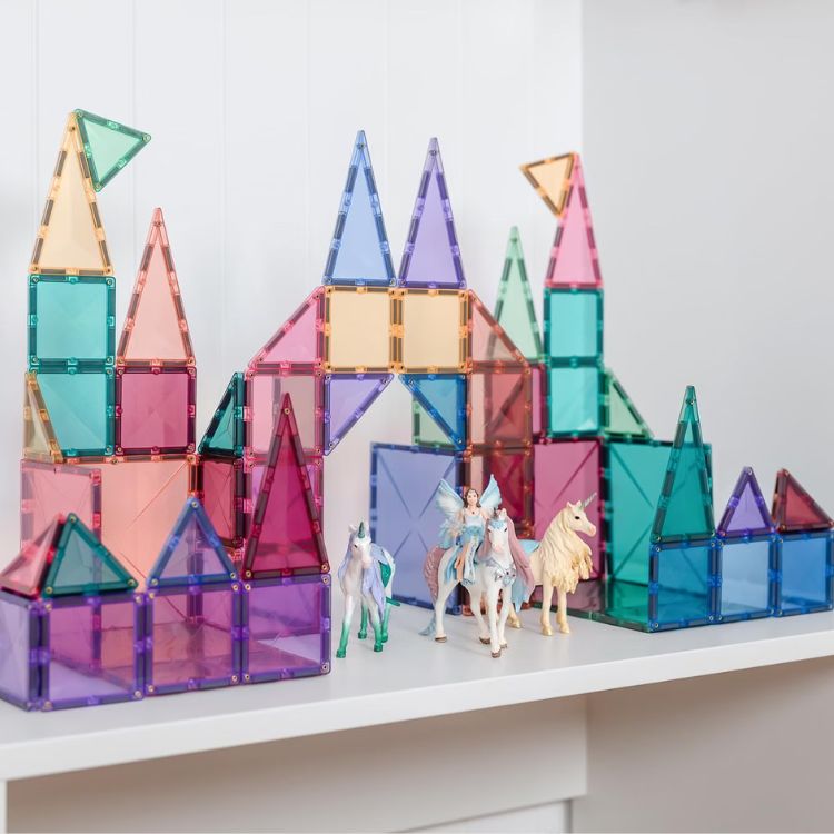 Pastel Magnetic Tiles Starter Pack (64 Pieces)