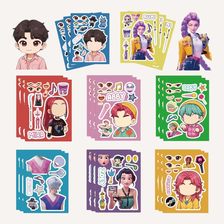 KPOP Face Stickers Party Favors