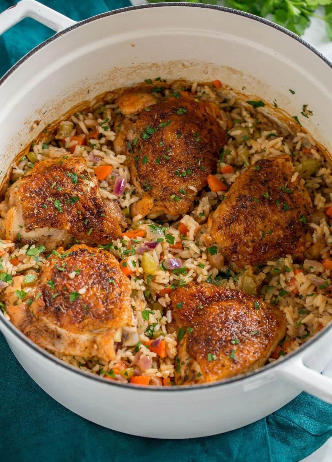 baked chicken and rice dump dinners