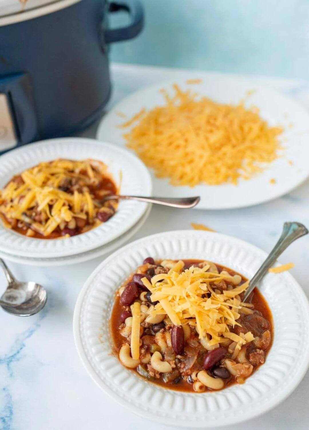 slow cooker chili mac dump dinners