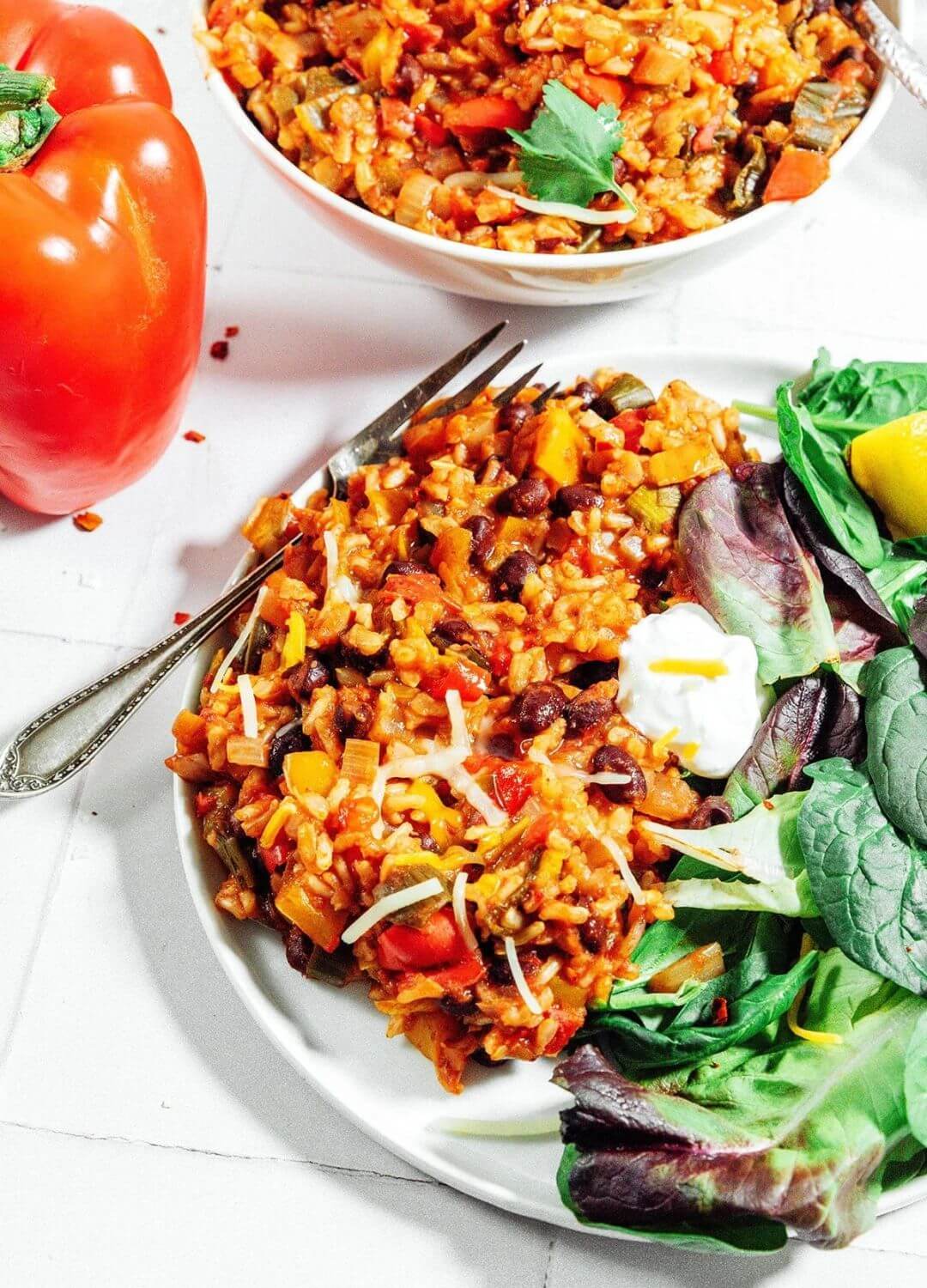 slow cooker mexican rice bowl dump dinners