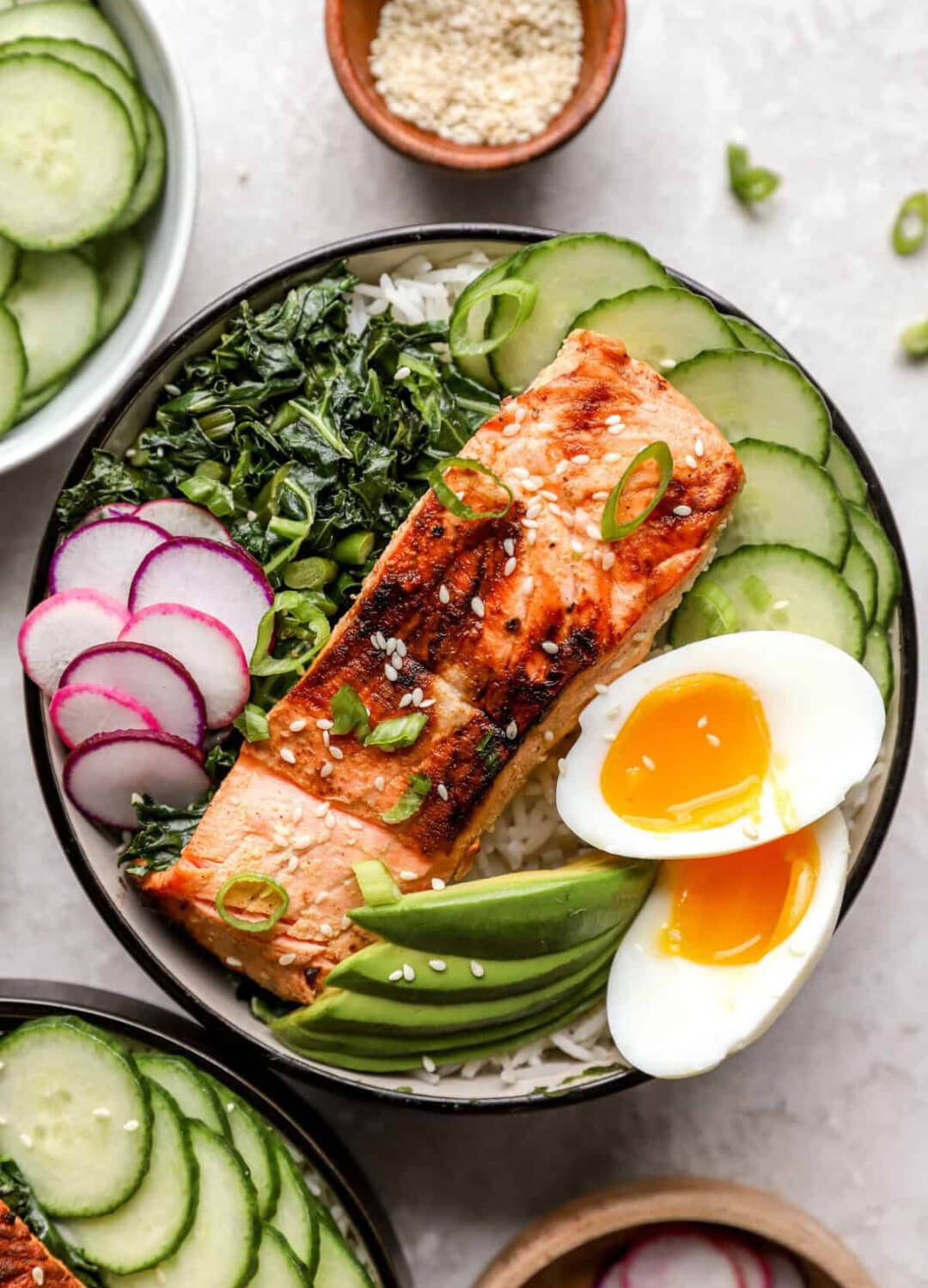 grilled salmon bowl dinner recipes
