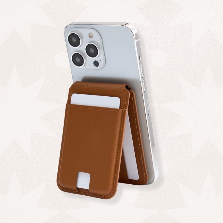 Leather MagSafe Wallet and Phone Stand
