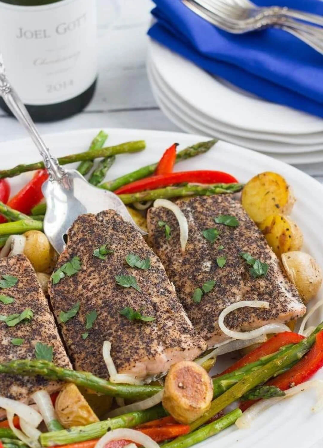 salmon potato and asparagus lazy dinners