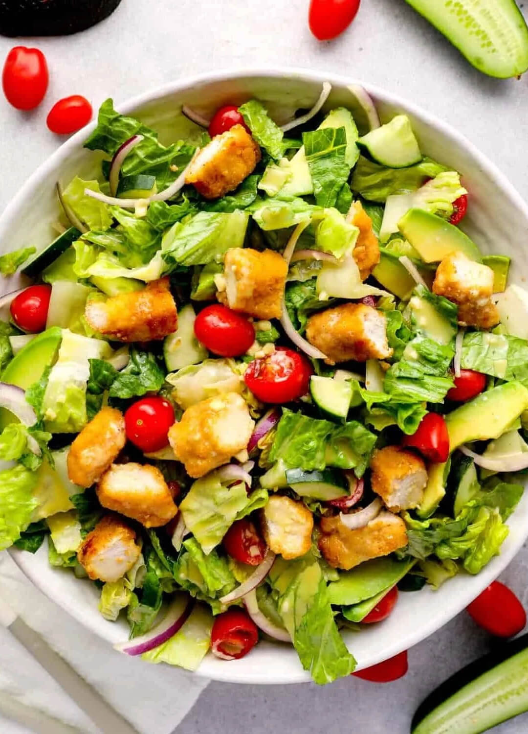 chicken tender salad lazy dinners