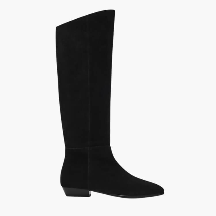 Amias Black Suede Boots