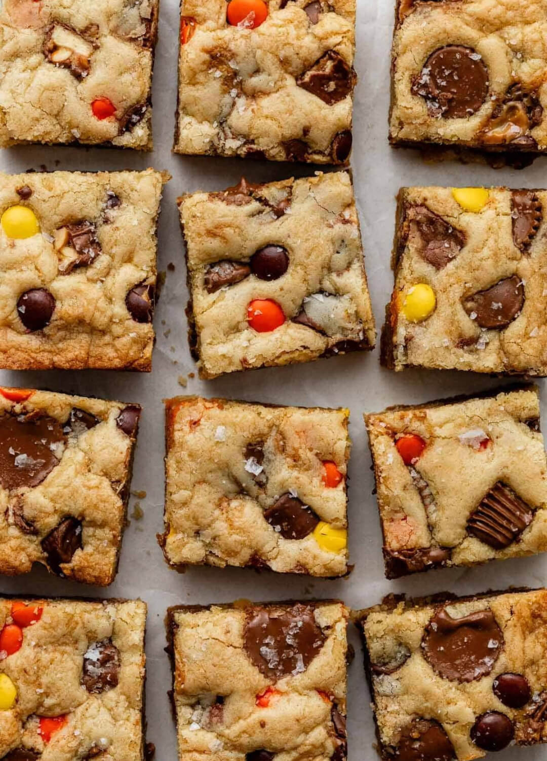 candy bar blondies leftover halloween candy recipes