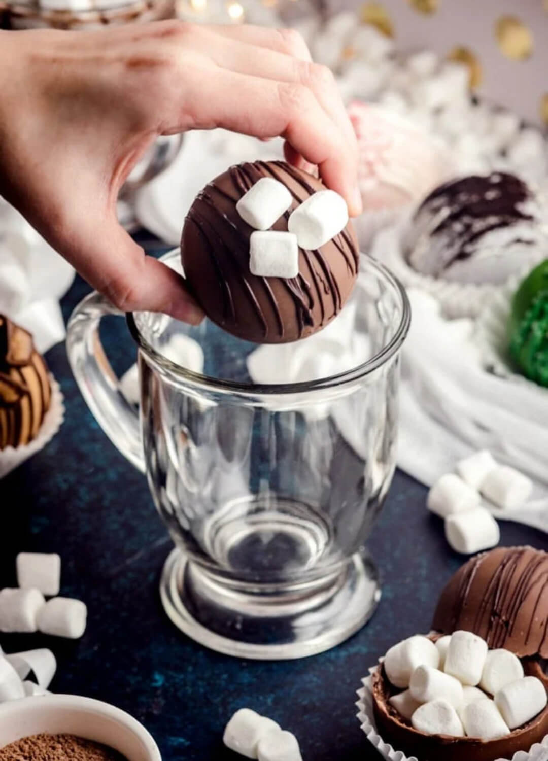 hot cocoa bombs leftover halloween candy recipes